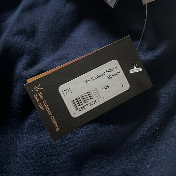 NWT Ibex Women’s Northwest Pullover Midnight - Picture 2 of 14